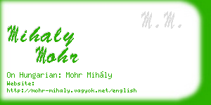 mihaly mohr business card
