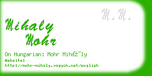 mihaly mohr business card